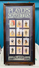 Load image into Gallery viewer, 12 cerdyn ‘Players Cigarettes’ cymeriadau Charles Dickens Vintage wedi eu fframio / 12 Framed Vintage ‘Players Cigarettes’ Charles Dickens characters cards
