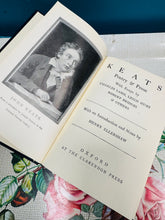 Load image into Gallery viewer, Llyfr ‘Keats Poetry and Prose’ gyda traethodau gan Charles Lamb, Leigh Hunt, Robert Bridges ac Eraill o 1931 / Keats Poetry and Prose, with Essays by Charles Lamb, Leigh Hunt, Robert Bridges and Others from 1931
