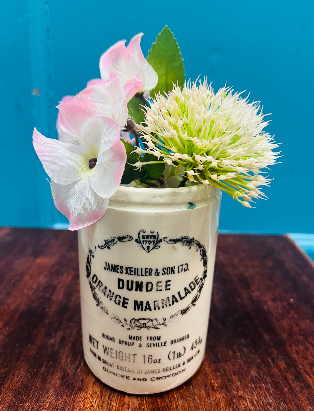 Jar Dundee Marmalade James Keiller & son ltd Hynafol o’r 30au / Antique James Keiller & son ltd Dundee Marmalade jar from the 30s