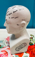 Load image into Gallery viewer, Pen Seramig Antiqued Phrenology bach / Small Antiqued Ceramic Phrenology head
