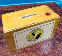 Load image into Gallery viewer, Blwch pren Vintage hel rhoddion at y Genhadaeth / Vintage wooden donation box for the Missionary
