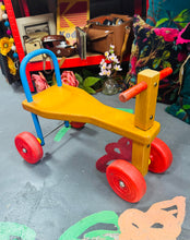 Load image into Gallery viewer, Treic / Beic pren glas a coch Vintage o’r 80au / Vintage 1980s Wooden blue and red Trike / Bike
