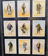 Load image into Gallery viewer, 12 cerdyn ‘Players Cigarettes’ cymeriadau Charles Dickens Vintage wedi eu fframio / 12 Framed Vintage ‘Players Cigarettes’ Charles Dickens characters cards
