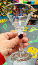 Load image into Gallery viewer, Gwydryn Babycham prin siâp gwydryn martini o’r 70au / Rare martini glass shaped Babycham glass from the 70s
