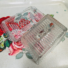 Load image into Gallery viewer, Dysgl gwydr Art Deco pressed dal menyn / Art Deco glass pressed butter dish
