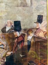 Load image into Gallery viewer, Print Vintage o ddarlun enwog ‘Salem’ o 1907 gan Sydney Curnow Vosper mewn ffrâm bren fawr o festri Capel Cymreig / Large Antique framed vintage print of the famous 1907 painting ‘Salem’ by Sydney Curnow Vosper from a Welsh Chapel Vestry
