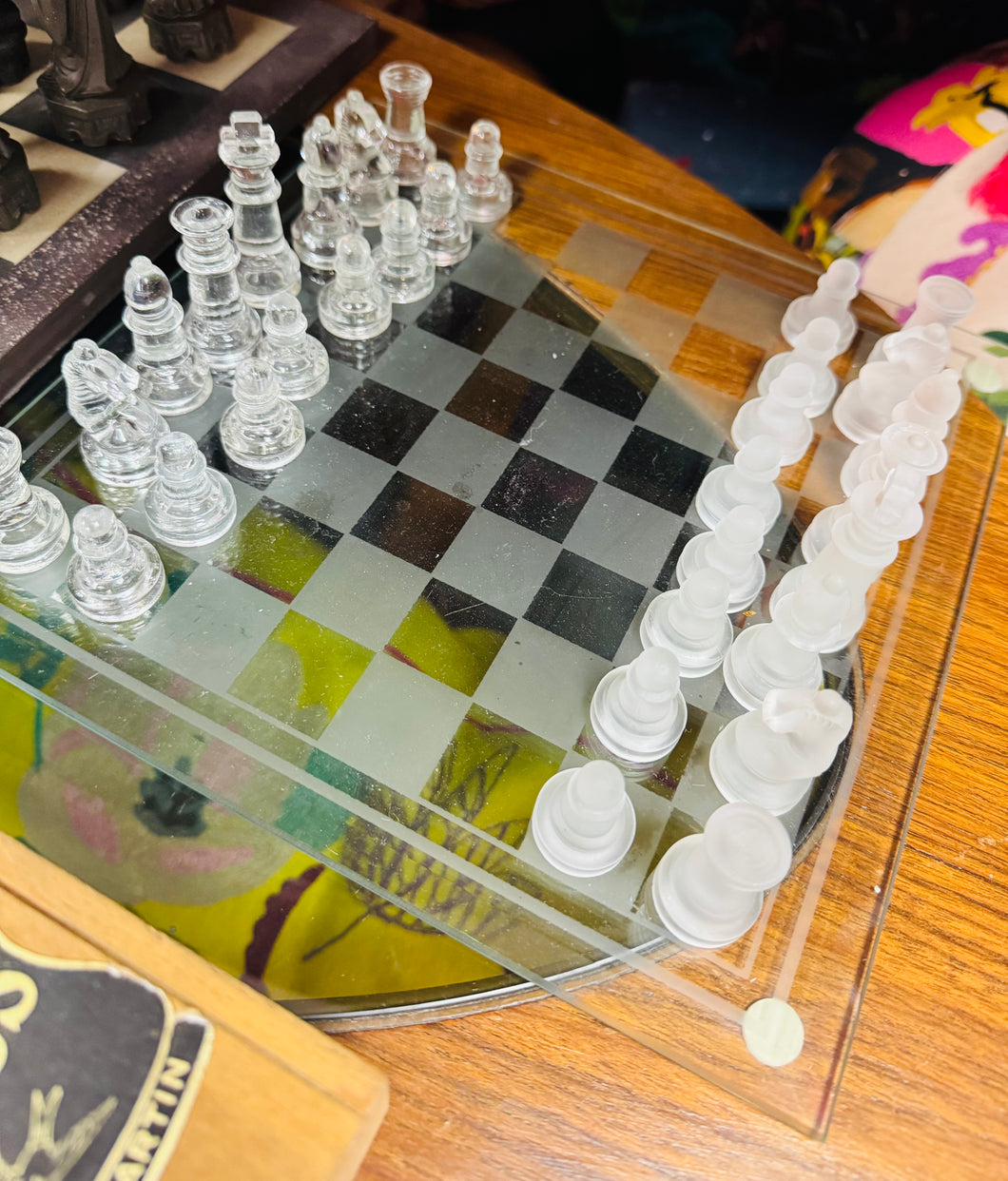 Set chess gwydr / Glass chess set