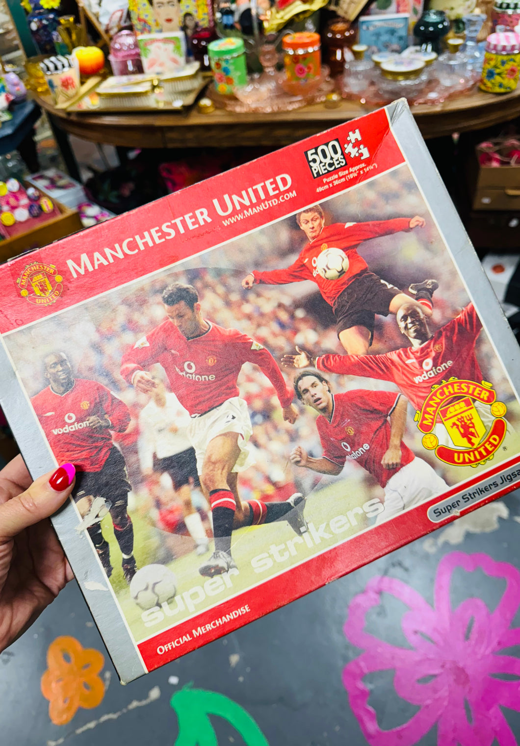 Jigsô 500 darn Clwb Peldroed Manchester United - Super Strikers 2001 / Manchester United Football Club - Super Strikers 2001 500 piece Jigsaw puzzle