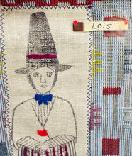 Load image into Gallery viewer, Ffrâm Lois y Ladi Gymreig wedi’i frodio â llaw / Framed hand embroidered Lois the Welsh Lady
