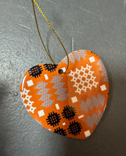 Load image into Gallery viewer, Calon seramig print Tapestri Cymreig / Welsh Tapestry print ceramic heart
