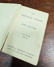 Load image into Gallery viewer, ‘Milton’s Poems - Vol 2’ Hynafol bychan gan Cassel &amp; Company Ltd (1850-1899) / Antique small ‘Milton’s Poems - Vol 2’ book by Cassel &amp; Company Ltd (1850-1899)
