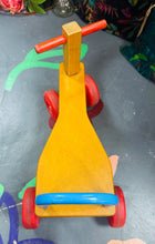 Load image into Gallery viewer, Treic / Beic pren glas a coch Vintage o’r 80au / Vintage 1980s Wooden blue and red Trike / Bike
