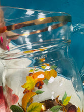 Load image into Gallery viewer, Set o 6 gwydr a jwg ffrwythau Retro Luminarc Ffrengig / Set of French Luminarc Retro fruit 6 tumblers and matching jug
