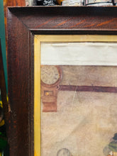 Load image into Gallery viewer, Print Vintage o ddarlun enwog ‘Salem’ o 1907 gan Sydney Curnow Vosper mewn ffrâm bren fawr o festri Capel Cymreig / Large Antique framed vintage print of the famous 1907 painting ‘Salem’ by Sydney Curnow Vosper from a Welsh Chapel Vestry
