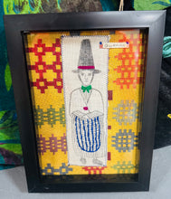 Load image into Gallery viewer, Ffrâm Gwenda y Ladi Gymreig wedi’i frodio â llaw / Framed hand embroidered Gwenda the Welsh Lady

