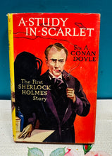 Load image into Gallery viewer, Argraffiad cyntaf o lyfr ‘A study in Scarlet’ gan Sir A.Conan Doyle - stori cyntaf Sherlock Holmes o 1961 / First edition of the book ‘A Study in Scarlet’ by Sir A. Conan Doyle – the first Sherlock Holmes story, from 1961
