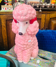 Load image into Gallery viewer, Jar bisgedi pŵdl pinc / Pink poodle biscuit jar
