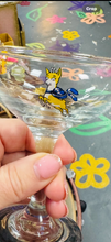 Load image into Gallery viewer, Gwydrau Babycham Carw Melyn o’r 70au / Yellow Fawn Babycham Glass from the 70s
