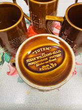 Load image into Gallery viewer, Set o 4 cwpan coffi amber brown Retro Portmeirion Totem o’r 70au / Set of 4 amber brown Retro Portmeirion Totem coffee cups from the 70s
