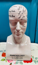 Load image into Gallery viewer, Pen Seramig Antiqued Phrenology mawr / Large
Antiqued Ceramic Phrenology head
