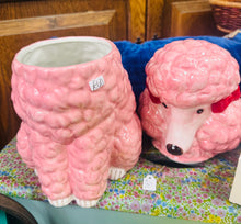Load image into Gallery viewer, Jar bisgedi pŵdl pinc / Pink poodle biscuit jar
