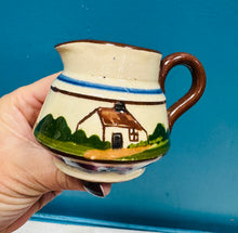 Load image into Gallery viewer, Jwg Retro Torquay Ware fechan ‘Caernarvon Ychydyg o Laeth’ / Small ‘Caernarvon Ychydyg o Laeth’ Retro Torquay Ware jug
