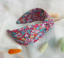 Load image into Gallery viewer, Bandiau gwallt Strawberry Thief Liberty moethus / Liberty Strawberry Thief luxury headbands
