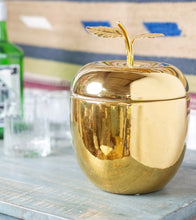 Load image into Gallery viewer, Bwced rhew aur Kitsch siâp Afal / Kitsch golden Apple shaped Ice Bucket
