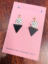 Load image into Gallery viewer, Clustlysau Mini Memphis Jack &amp; Freda / Jack &amp; Freda Mini Memphis Earrings
