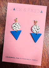 Load image into Gallery viewer, Clustlysau Mini Memphis Jack &amp; Freda / Jack &amp; Freda Mini Memphis Earrings
