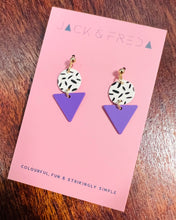 Load image into Gallery viewer, Clustlysau Mini Memphis Jack &amp; Freda / Jack &amp; Freda Mini Memphis Earrings
