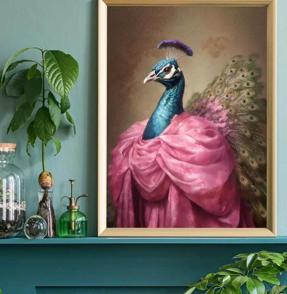 Prints portread o Ladi Paun / Portrait print of a Lady Peacock