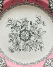 Load image into Gallery viewer, Plat Hynafol Mintons pinc a llwyd steil Japan o 1878 / Antique Mintons Japan style pink and grey plate from 1878
