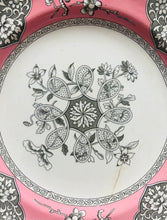 Load image into Gallery viewer, Plat Hynafol Mintons pinc a llwyd steil Japan o 1878 / Antique Mintons Japan style pink and grey plate from 1878
