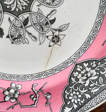 Load image into Gallery viewer, Plat Hynafol Mintons pinc a llwyd steil Japan o 1878 / Antique Mintons Japan style pink and grey plate from 1878
