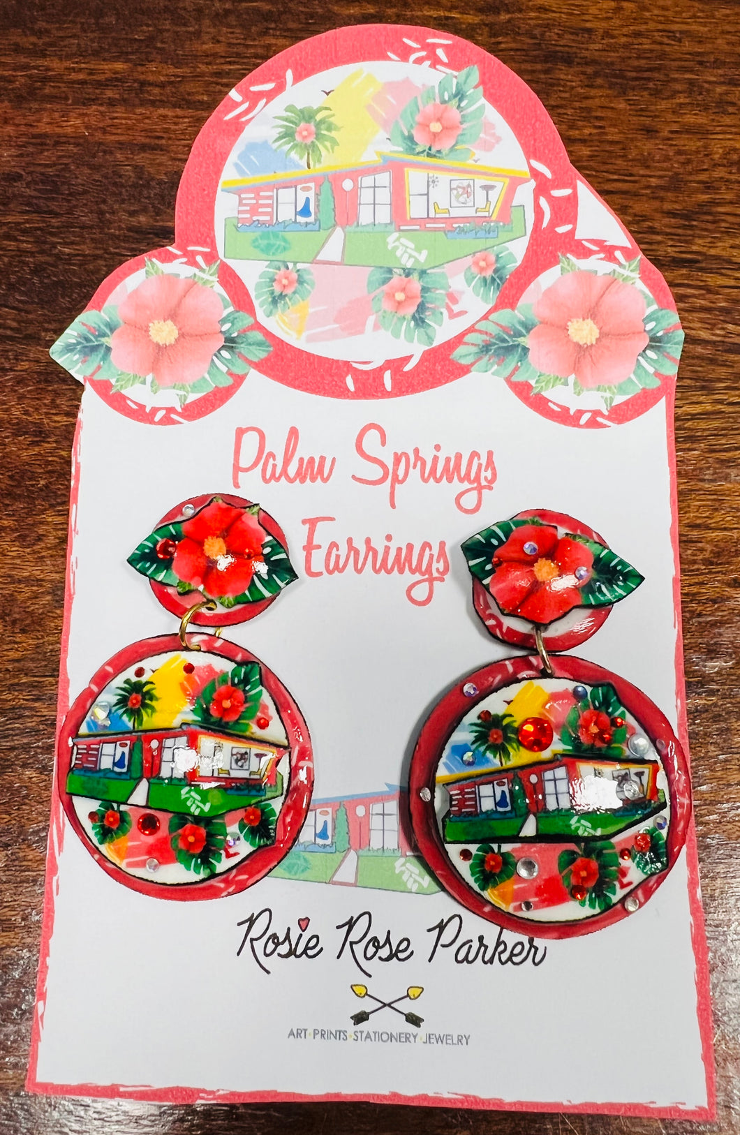 Clustlysau Palm Springs Kitsch / Kitsch Palm Springs earrings