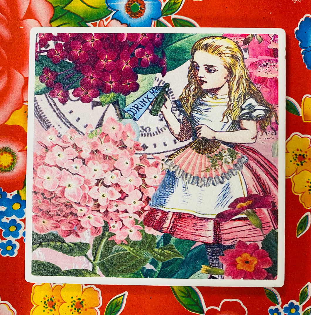 Coaster Madame Treacle Alice in Wonderland Drink Me  / Madame Treacle Alice in Wonder Drink Me Coaster