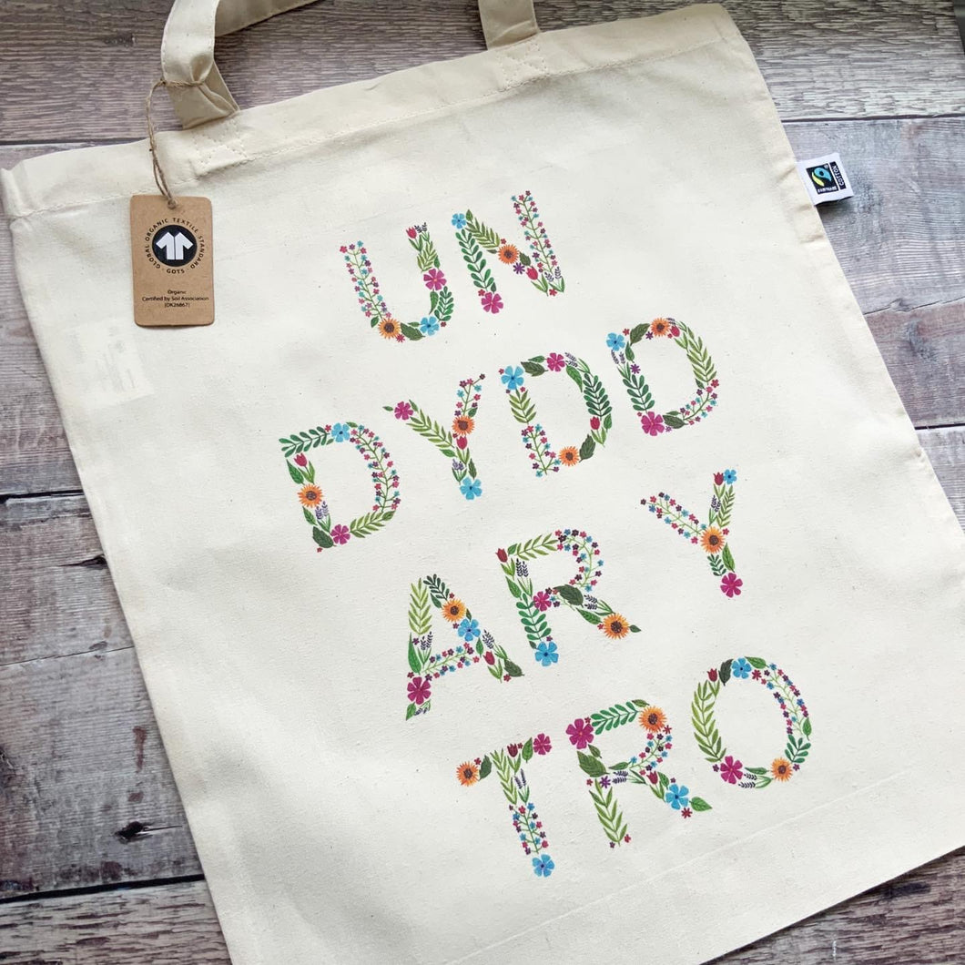 Bag Tote Un Dydd ar y Tro Eleri Haf / Eleri Haf Un Dydd ar y Tro Print Tote Bag