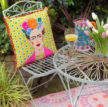 Load image into Gallery viewer, Clustog Frida patrwm Melyn / Yellow pattern Frida Cushion
