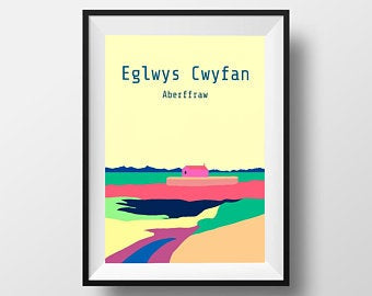 Prints ardaloedd Cymru A4 ‘Tu Fewn’ / ‘Tu Fewn’ A4 Wales areas prints